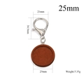 Ronde houten sleutelhanger met 25 mm tray en zilveren karabijnsluiting voor doe-het-zelf - Rood