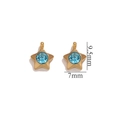 Star-shaped 18K gold plated pendant with blue crystal gemstone for DIY jewelry making - Star - Light Blue