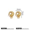 Golden titanium steel lobster clasp accessory, size 6x9mm for DIY jewelry making - Gold Fish