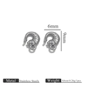 9mm by 6mm silver stainless steel lobster clasp for DIY jewelry making and bracelet repairs - Silver Tone Fish