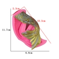 Roze siliconen zeemeermin staart vorm met duidelijke 11,7x6,8 cm afmetingen - Stijl Nr.3 / Roze