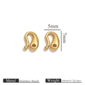 Golden stainless steel S-hook jewelry connector with ball detail for DIY bracelet making - Gold S Hook