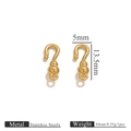 Golden 13.5mm stainless steel lobster clasp hook for DIY jewelry making accessories - Gold-Gourd