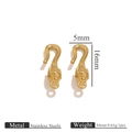 Golden stainless steel leopard head hook clasp for DIY bracelet jewelry making - Gold Buddha Head