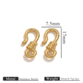 Golden stainless steel S-shaped jewelry connector hooks for DIY bracelets or necklaces - Gold Twisted