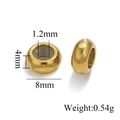 Distanziatori regolabili in acciaio inossidabile dorato da 8 mm per gioielli fai da te - 8x1.2mm / Oro Lucido