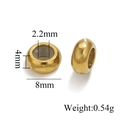 Perla distanziatrice dorata in acciaio inossidabile da 8mm con foro da 2,2mm - 8x2.2mm / Oro Lucido