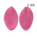 Detail der rosa blattförmigen Silikonform für Fondant mit Textur und 3,5 cm Höhe - Kleines Blatt Stil (款1)