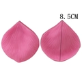 Detail der 8,5 cm rosa Silikonform in Blatt-Blütenform mit Adertextur für Fondantkuchen - Großes Blütenblatt Stil (款3)