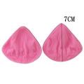 Detailed macro view of 7cm pink silicone fondant mold with realistic leaf vein texture - Realistic Petal Style (款5)