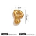 Colgante letra P de acero inoxidable dorado pulido con dimensiones 11x18mm y peso 2,68g - Letra P / Dorado