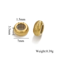 Perline distanziatrici dorate in acciaio inox con trama a spirale per gioielli DIY 7mm - 7mm / Colore Oro Spirale