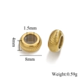 Perlina distanziatrice in acciaio dorato con trama a spirale per gioielli fai da te - 8mm / Colore Oro Spirale
