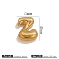 Colgante dorado letra Z en 3D de acero inoxidable para la creación de joyas - Letra Z / Dorado