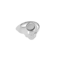 Anello regolabile 8mm in acciaio inossidabile stile gatto per gioielli fai da te - Colore Acciaio - Gatto
