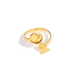 Anello regolabile placcato oro con base tonda da 8mm per creazione di gioielli fai da te - Oro - Motivo Joker