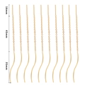 Specificaties van gouden roestvrijstalen oordraad met 16mm, 45mm en 35mm segmenten - S-Vorm - Goud