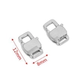 Polished silver stainless steel 12mm lobster clasp connectors for jewelry and bags - Silver (12x18mm)