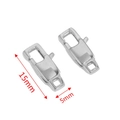 Silver stainless steel lobster clasps for jewelry making, 15mm by 5mm connector set - Silver (15x5mm)