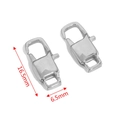 Polished silver stainless steel lobster clasp for jewelry making, size 16.5x6.5mm - Silver (16.5x6.5mm)