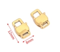 Polished golden stainless steel lobster clasps in 12mm x 8mm size for jewelry making - Gold (12x18mm)
