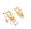 Golden 15mm stainless steel lobster clasp jewelry connector in a polished finish - Gold (15x5mm)