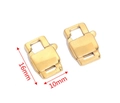 Polished golden stainless steel lobster clasp connectors measuring 16mm x 10mm for jewelry - Gold (16x10mm)