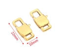 Golden stainless steel lobster clasp accessory set with dimensions 22mm by 10mm - Gold (22x10mm)