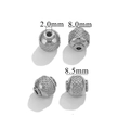 Textured stainless steel mesh beads with 2.0mm hole for DIY jewelry making - 8x2 Knurled Bead / Steel
