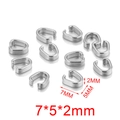 Gepolijste roestvrijstalen DIY sieraad hanger sluiting in zilver 7x5x2mm - U-Vorm Klein - Zilver