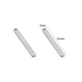 DIY polished silver stainless steel bar pendants 31x3mm for personalized jewelry making - Steel Color 3x31