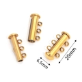Cierre magnético dorado de 20mm en acero para joyería de múltiples hilos y collares - Triple Capa Dorado