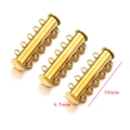 Cierre magnético dorado 30mm de acero inoxidable con 5 agujeros para joyas DIY - Quíntuple Capa Dorado
