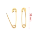 Gouden 38mm roestvrijstalen veiligheidsspelden voor DIY sieraden en bedeltjes - Gouden Minimalistische Stijl (D)