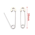 Minimalistische zilveren 39mm roestvrijstalen veiligheidsspelden voor DIY en kleding - Staal Veiligheidsspeld Stijl (A)