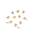 Golden lotus flower bead charms in 7mm size for DIY jewelry making and necklaces - Gold 1