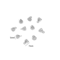 Silver lotus bud jewelry connectors 5x7mm for DIY stainless steel bracelets and necklaces - Steel 1