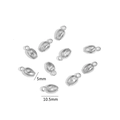 Silver stainless steel tulip flower charm connector for jewelry making 10.5mm size - Steel 2