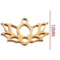 Goldener Lotusblumen-Anhänger aus Edelstahl mit einer Höhenangabe von 12 mm - Ausgehöhltes Lotus-Design (Gold 11)