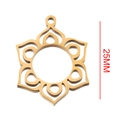25MM goldener Edelstahl Mandala Yoga Anhänger für DIY Schmuckherstellung - Großes Mandala Hohlmuster (Gold 13)