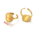 Anello a girasole dorato con base tonda da 8mm per creazione di gioielli fai da te e perle - Base per Anello d'Oro con Disco a Girasole (Gold-I)