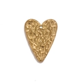 Goldener Herzanhänger mit Hammerschlag-Textur für DIY Halsketten und Armbänder Schmuck - Großes Herz-Gold