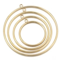 Set mit vier vergoldeten Edelstahlringen für die DIY-Schmuckherstellung von Ohrringen - 30MM / Gold Schweißring-Stil