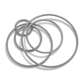 Polierte silberne Edelstahlringe in verschiedenen Größen für DIY-Schmuckherstellung - 30MM / Silber Stil ohne Schweißring