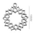 DIY Schmuck 19mm Sternen-Anhänger aus silbernem Edelstahl für Bastelprojekte - Sternlicht-Zahnrad-Stil (Stahlfarbe 6)