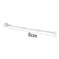 Silver stainless steel 5cm extension chain with lobster clasp for DIY jewelry - 5cm / Steel