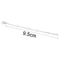 9.5cm silver vacuum plated stainless steel extension chain with lobster clasp for DIY jewelry - 9.5CM / Steel