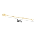Chaîne d'extension de 5cm en acier doré avec fermoir mousqueton pour bijoux DIY - 5cm / Or