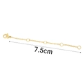 Chaîne d'extension dorée 7,5cm en acier inoxydable avec fermoir mousqueton DIY - 7.5cm / Or