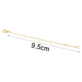 Chaîne d'extension en acier inoxydable doré 9,5cm avec fermoir mousqueton pour bijoux DIY - 9.5CM / Or